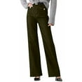 thumbnail image 1 of Xysaqa Womens Jeans Trendy High Waisted Straight Wide Leg Jeans for Women Stretchy Baggy Flare Denim Pants with Pockets (No Belted) Army Green M, 1 of 8