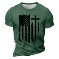 thumbnail image 1 of Xysaqa Work Shirts for Men Mens Shirts Short Sleeve American Flag Graphic Tee Men's T-Shirt, Classic Patriotic Short Sleeve Shirt for Men, Mens Big & Tall Shirts M-5Xl Black Sports T Shirt Men On Clea, 1 of 4
