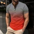 thumbnail image 1 of Njoeus Work Shirts For Men Muscle Shirts For Men Mens Golf Shirt Big & Tall Sports T-Shirts Casual Short Sleeve Gradient Print Golf Shirts For Men S-5Xl Men Top Size Plus On Clearance, 1 of 5