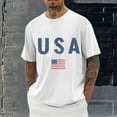 thumbnail image 1 of Xysaqa Workout T-Shirts for Men Big &Tall American USA Flag Graphic Shirts Summer Casual Oversized Shirts Short Sleeve Comfortable Classic Tee Tops 2X 3X 4X, 1 of 5