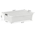 thumbnail image 1 of Xyskin 50 Quart Under-Bed Storage Container Organizer Bin with Latching Lids, Large Wheeled Storage Box for Garage, Closet, Clear, 3 Pack, 1 of 7