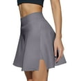 thumbnail image 1 of Xyxonk Black Skort for Women Side Slit Golf Mini Skort with Pockets Dressy Casual High Waist Skirt Trendy Workout Solid Color Mini Skirt Gray L, 1 of 4