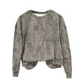 thumbnail image 1 of Xyxonk Camo Sweatshirt for Women Camo Maple Leaf Crewneck Hoodie Oversized Long Sleeve Drop Shoulder Sweatshirts Winter Fashion Pullovers, 1 of 4