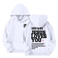 thumbnail image 1 of Xyxonk Cute Hoodies for Kids Fall Winter Trendy Hoodies 2025 Preppy Letter Print Long Sleeves Shirt Pullover with Pocket Cute Clothing 3-16 Years White, 1 of 7
