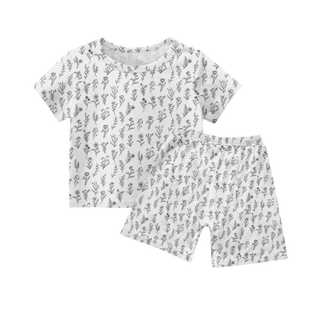 Xyxonk Funny Kids Diy Hand Painted Homewear Set 2-Piece Color Your Own Pjs Can Play with and Wear Size 5-6 Years Two Piece 2 Pcs Khaki 120