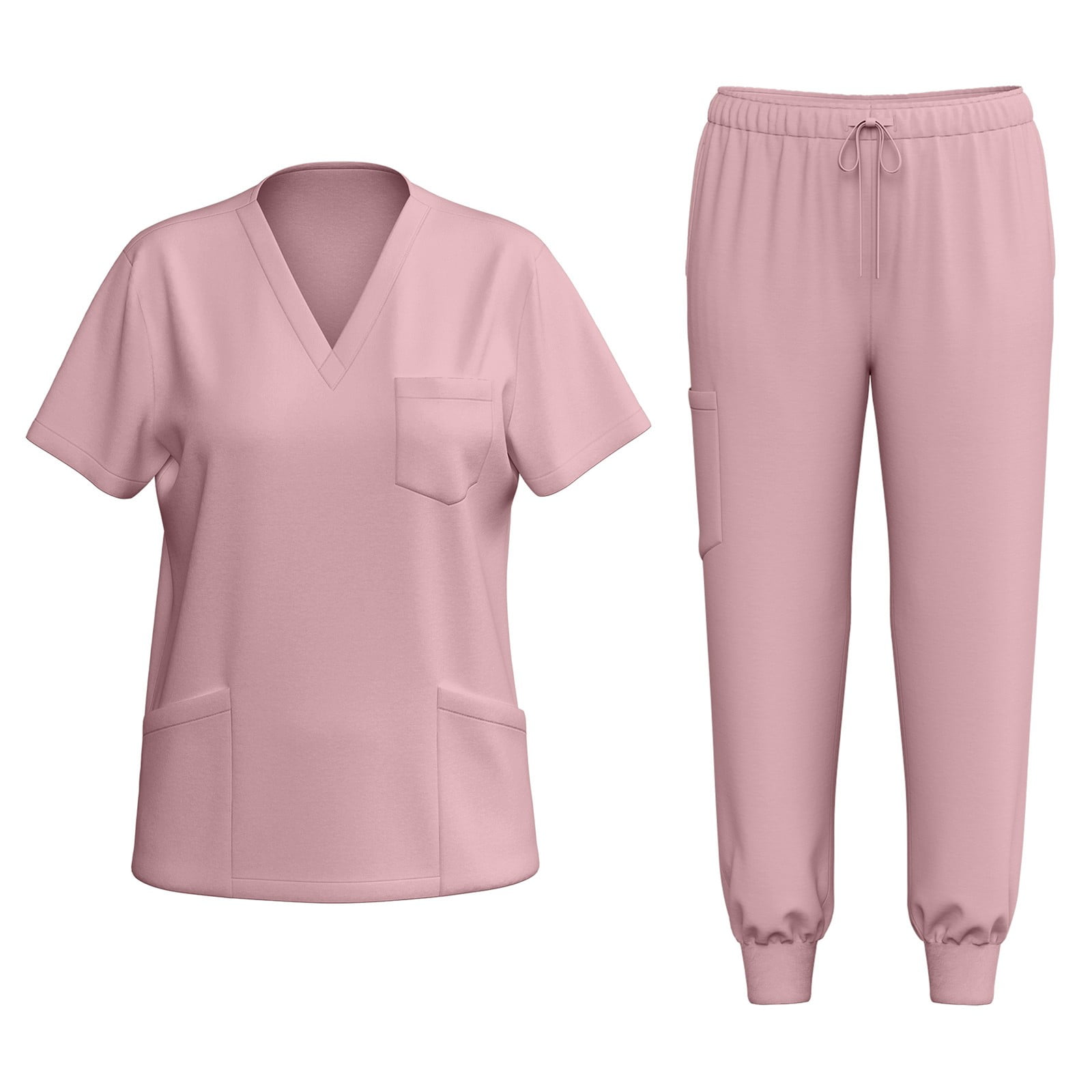 Women's Scrubs - Classic 5 Pockets Color Hot Pink