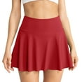 thumbnail image 1 of Xyxonk Pleated Skirts for Women Pleated Tennis Skort Summer High Waisted Skirt Cute Running Workout Short Skirt with Pockets Athletic Skorts Wine L, 1 of 5