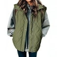 thumbnail image 1 of Xyxonk Puffer Vest Causal Sleeveless Quilted Jackets Zip Up Outerwear Vests Womens Fall Fashion 2025,Army Green XL, 1 of 4