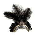 thumbnail image 1 of Xyxonk Sequins Feather Headpiece Headband 1920s Carnival Party Headwear for Women Grils,Black, 1 of 3