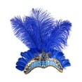 thumbnail image 1 of Xyxonk Sequins Feather Headpiece Headband 1920s Carnival Party Headwear for Women Grils,Blue, 1 of 3