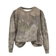 thumbnail image 1 of Xyxonk Sweatshirt for Women Maple Leaf Oversized Camo Crewneck Sweatshirts Winter Fleece Pullover Hoodies Fashion Long Sleeve Drop Shoulder Outfits, 1 of 4