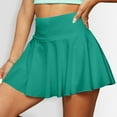 thumbnail image 1 of Xyxonk Tennis Skirts for Women Flowy Golf Short Skirt with Pockets Athletic Skorts Sexy Skirt Summer Pleated High Waisted Skorts Dark Green XL, 1 of 5