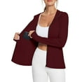 thumbnail image 1 of Xyxonk Women's Upf 50+ Sun Athletic Protection Jackets Long Sleeve Full Zip Shirt Casual Soft Solid Color Sun Shirt for Hiking Outdoor Wine 2XL, 1 of 7