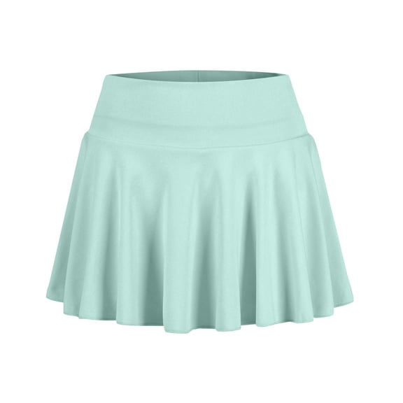 Xyxonk Womens Skirts Flowy Tennis Mini Skirts with Pockets Athletic Skorts Dressy Casual Short Skirt Summer Pleated High Waisted Skort Light Blue XL