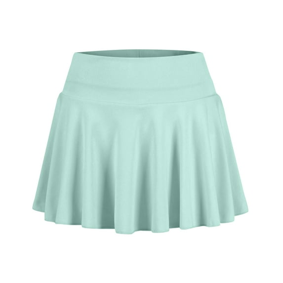 Xyxonk Womens Skirts Flowy Tennis Mini Skirts with Pockets Athletic Skorts Dressy Casual Short Skirt Summer Pleated High Waisted Skort Light Blue XL