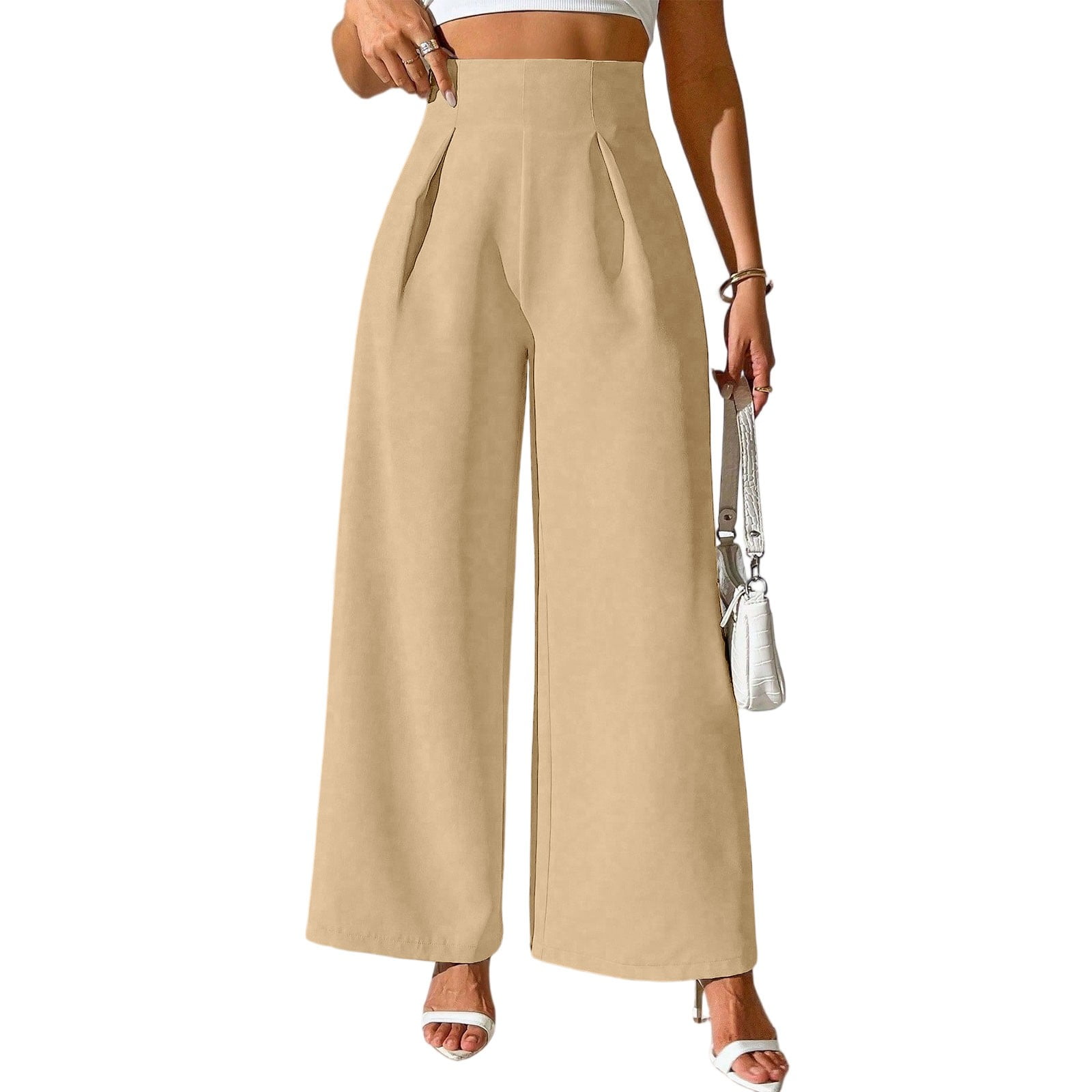 Xyxonk Wide Leg Pants Women's High Waist Work Dress Pants