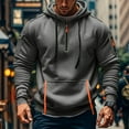 thumbnail image 1 of Xyxonk Zip Up Hoodie Men Big and Tall Half Zip Hoodie with Pockets Fashion Multiple Zippers Basic Sweatshirts Outdoors Comfortable Drawstring 4X-5X Tops Dark Gray L, 1 of 5
