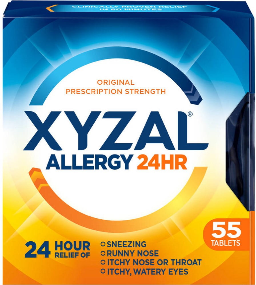 Xyzal 24 Hour Allergy Relief Tablets 55 ea (Pack of 3)