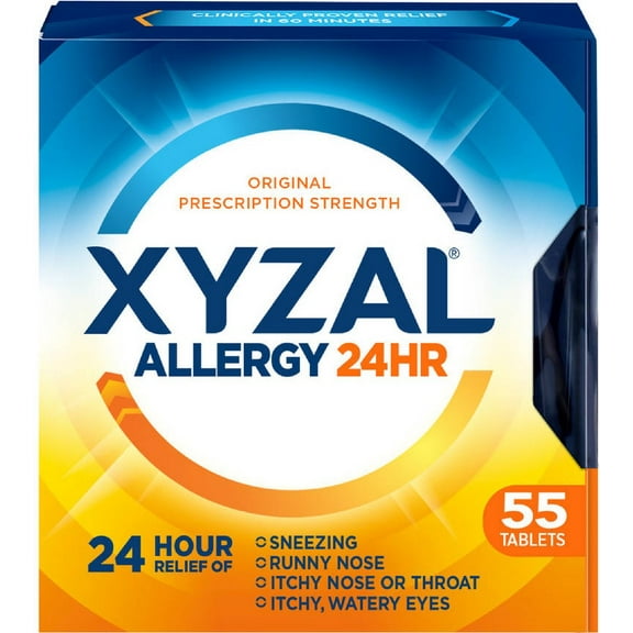 Xyzal 24 Hour Allergy Relief Tablets 55 ea (Pack of 4)