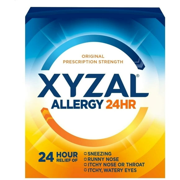 Xyzal 24 Hour Antihistamine Medicine Tablets for Adult Allergy Relief, Levocetirizine, 5 mg, 35 Pills