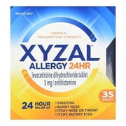Xyzal Allergy 24 Hour - 35 Tablets, Pack of 2