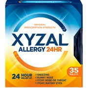 Xyzal Allergy 24 Hour - 35 Tablets, Pack of 4