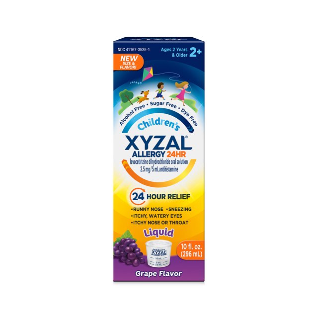 Xyzal Allergy Relief Children's Oral Solution Grape 10 Fluid Ounce