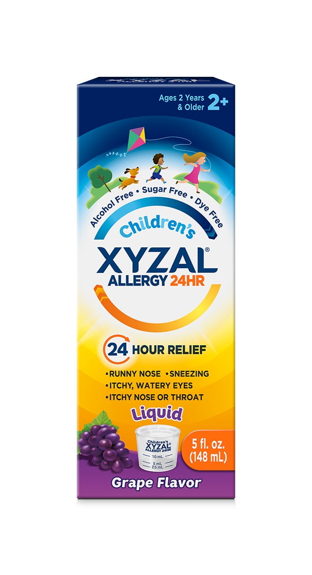 Xyzal Kids Allergy Relief, Grape Flavor Liquid, 5 Fluid Ounce Bottle
