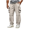 thumbnail image 1 of Xzbqbs Cargo Pants for Men Quick Dry Ripstop Work Tactical Pants Straight Lightweight Water Resistant Elastic Waist Drawstring Pants, 1 of 4