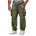 thumbnail image 1 of Xzbqbs Cargo Pants for Men Quick Dry Ripstop Work Tactical Pants Straight Lightweight Water Resistant Elastic Waist Drawstring Pants, 1 of 9