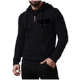 thumbnail image 1 of Xzbqbs Hoodies Sweatshirts for Men Casual Long Sleeve Quarter-Zip Pullover Hoodie with Pocket Drawstring Gym Hooded Sweatshirts, 1 of 6