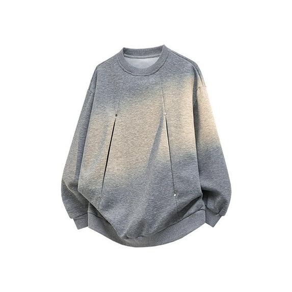 Xzbqbs Hoodies for Men Casual Oversized Y15k Streetwear Hoodie Pullover Fashion Crewneck Long Sleeve Lightweight Solid Sweatshirts