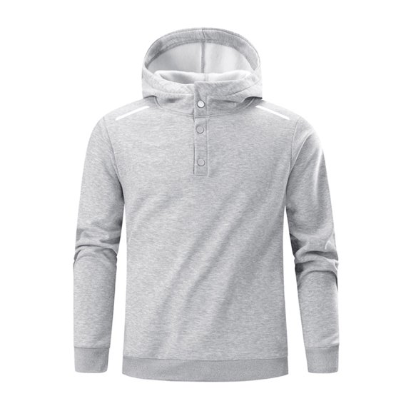 Xzbqbs Hoodies for Men Fleece Quarter Button Pullover Hoodie Casual Fashion Classic Fit Lightweight Hooded Sweatshirts for Men