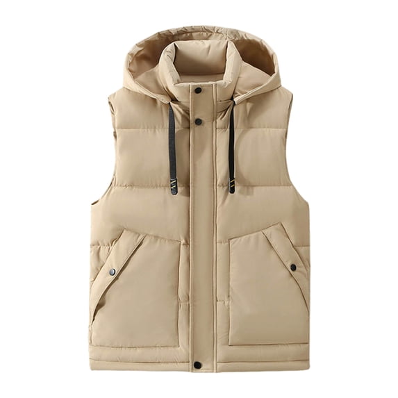 Xzbqbs Hoodies for Men Full Zip Up Fleece Warm Hoodie Pullover Casual Lightweight Drawstring Fall Winter Sleeveless Hoodies