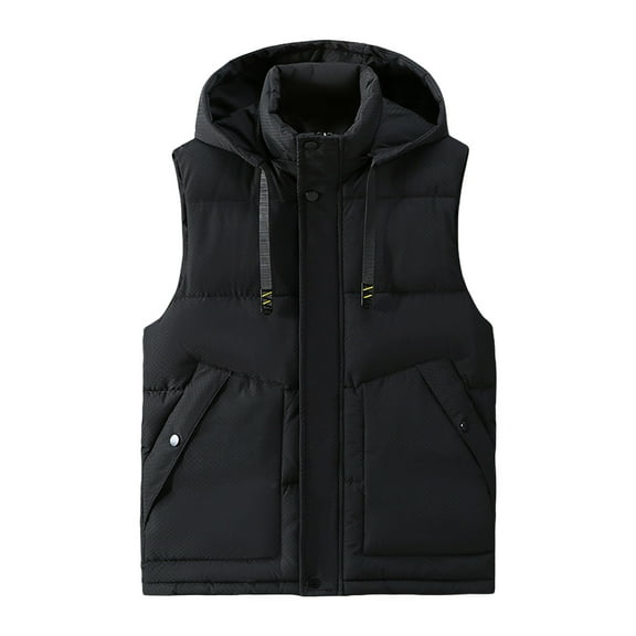 Xzbqbs Hoodies for Men Full Zip Up Fleece Warm Hoodie Pullover Casual Lightweight Drawstring Fall Winter Sleeveless Hoodies