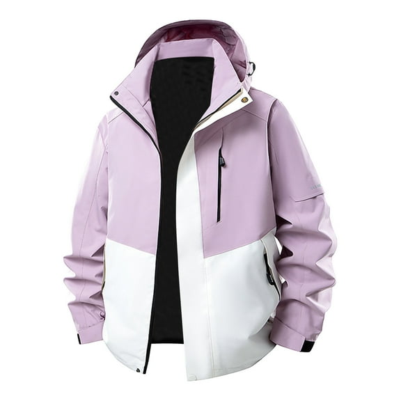 Xzbqbs Jacket for Men Waterproof Lightweight Hooded Rain Jacket Fashion Insulated Outdoor Raincoat Softshell Jacket for Hiking Travel
