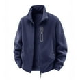 thumbnail image 1 of Xzbqbs Jackets for Men Full Zip Fleece Lined Warm Work Coat Fashion Windbreaker Lightweight Collared Jacket with Zipper Pocket, 1 of 9