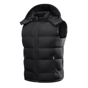 Xzbqbs Jackets for Men Zip Up Thermal Puffer Vest Coat Winter Warm Thickened Quilted Jacket Ski Outwear Zip Pocket Down Jackets