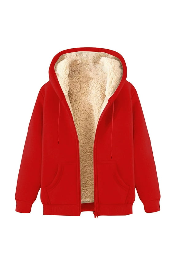 Jackets for Men Zip Up Warm Sherpa Fleece Lined Fall Winter Hooded Sweat Jackets Casual Cozy Fuzzy Insulated Coats with Pocket