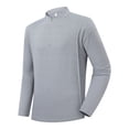 thumbnail image 1 of Xzbqbs Long Sleeve Shirts for Men Quarter Zip Sun Protection Stretch Pullover Tops Fashion Muscle Fit Lightweight Running Shirts, 1 of 7