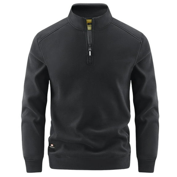 Xzbqbs Long Sleeve Shirts for Men Quarter Zip Up Slim Fit Pullover Tops Casual Lightweight Fleece Warm Solid Color Fall Shirts