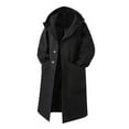 thumbnail image 1 of Xzbqbs Mans Trench Coat Single Breasted Oversized Overcoat with Hood Casual Windbreaker Long Jacket Claasic Fit Super Soft Jackets, 1 of 9