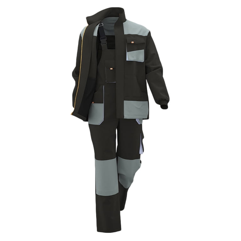 Xzbqbs Men 2 Piece Workwear Sets Work Clothes 2 Piece for Labor