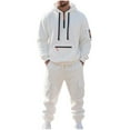 thumbnail image 1 of Xzbqbs Men Tracksuit Set 2 Piece Sets - Tactical Hoodies Quarter Zip Pullover & Cargo Joggers Athletic Workwear Running Sweatsuits, 1 of 9