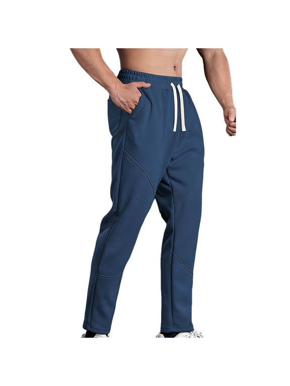 Men's Athletic Joggers Drawstring Waist Performance Pants for Men