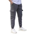 thumbnail image 1 of Xzbqbs Men's Cargo Joggers with Side Pockets Drawstring Waist Casual Pants for Men, 1 of 7