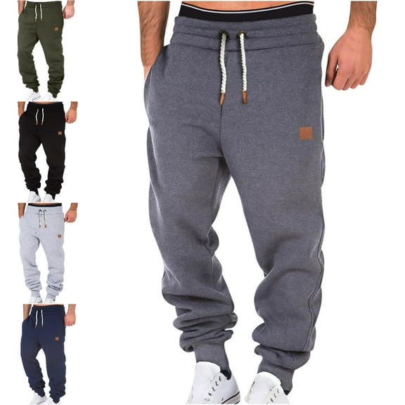 Xzbqbs Men's Casual Joggers Pants Elastic Waist Drawstring Tapered Cargo Pants Hiking Outdoor Track Jogger Sweatpants for Men
