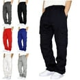 thumbnail image 1 of Xzbqbs Men's Casual Sweatpants Elastic Waist Drawstring Tapered Pants Joggers Athletic Trousers Straight Loose Fit Sweatpants for Men, 1 of 3