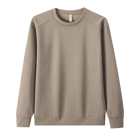 Xzbqbs Men's Classic Basic Crewneck Sweatshirts No Hood Long Sleeve Pullover Tops Casual Loose Fit Shirts Solid Color Sweatshirts
