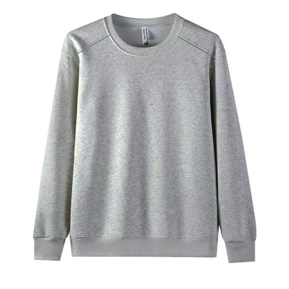 Xzbqbs Men's Classic Basic Crewneck Sweatshirts No Hood Long Sleeve Pullover Tops Casual Loose Fit Shirts Solid Color Sweatshirts